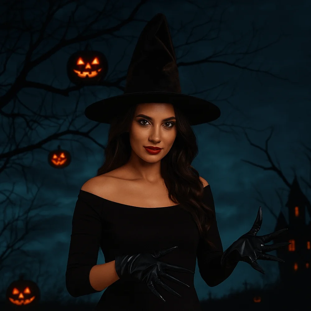 كول نحيلة أصابع قفازات الهالوين بولي Leather جلد أسود شبح مخلب القفازات أداء قصير الدعامة تأثيري حلي قفازات الطرف #1