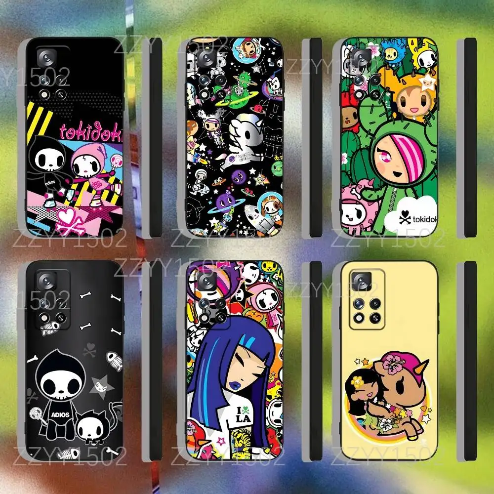 

Fashion Japanese T-Tokidokis Phone Case For Samsung S25,S24,Ultra,S20,S30,Plus,S22,S23,Ultra,Plus,5G Black Silicone Soft