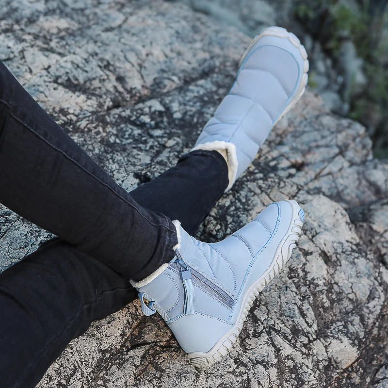 Winter Non-Slip Warm Cotton Shoes Men Waterproof Outdoor Camping Snow Boots Plus Velvet Cotton Shoes Women Casual Sports Shoes