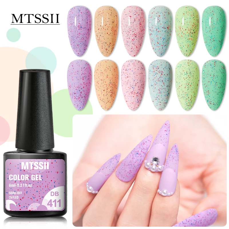 Mtssii 6ml Cheese Candy Yogurt Quail Gel Nail Polish Top Coat Design Manicure Semi Permanent Soak Off Varnish UV Art Nail Polish