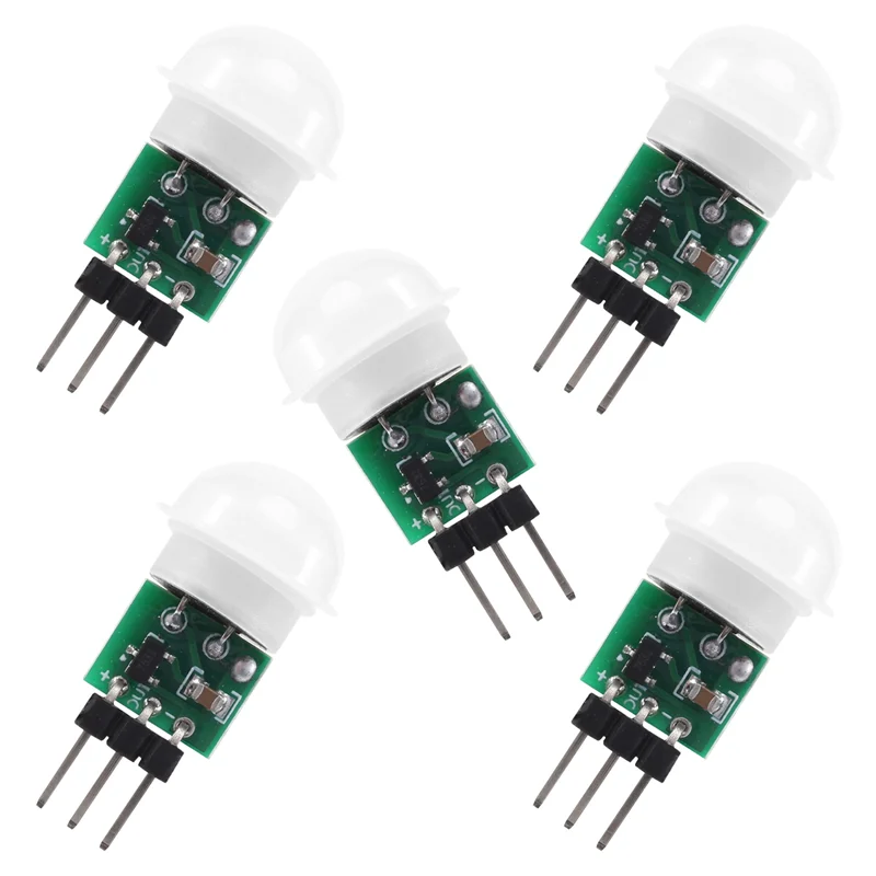 AED7-AM312 PIR Sensor,5 Pack PIR Motion Sensor Outdoor Mini Pyroelectric Infrared PIR Human IR Sensor Module Body