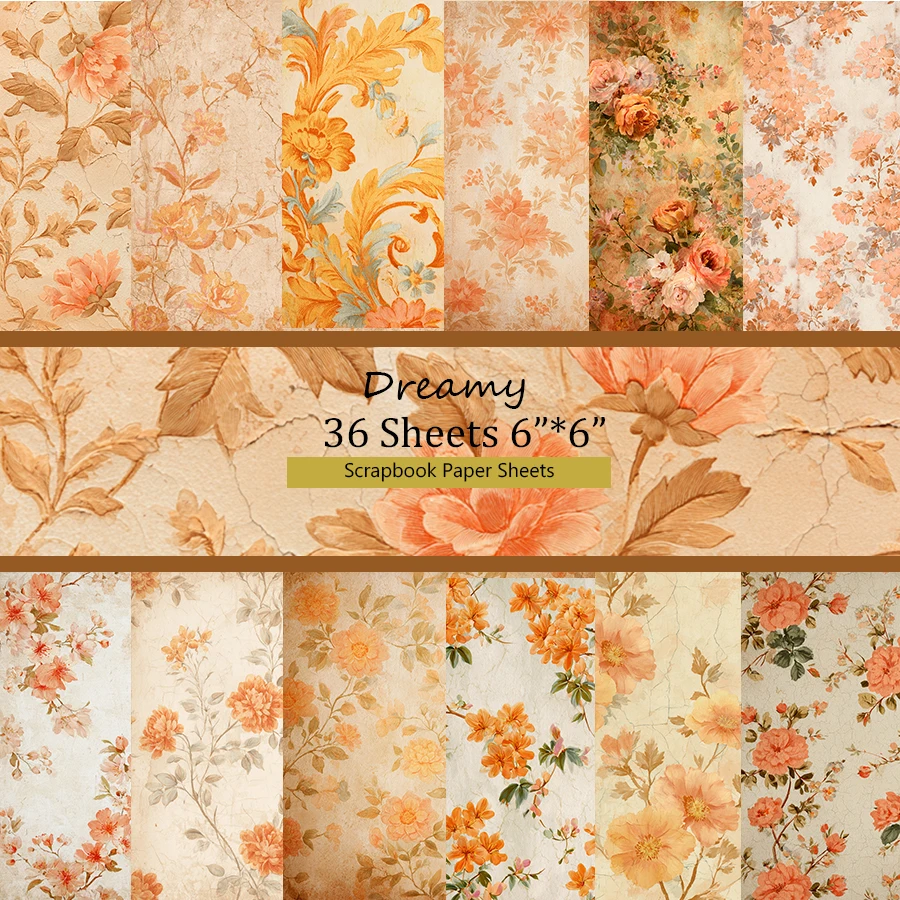 

36 Sheets 6"x6" Scrapbook Paper Pack: Assorted Abstract Patterns for Scrapbooking, Origami, Card Making & DIY Decor.