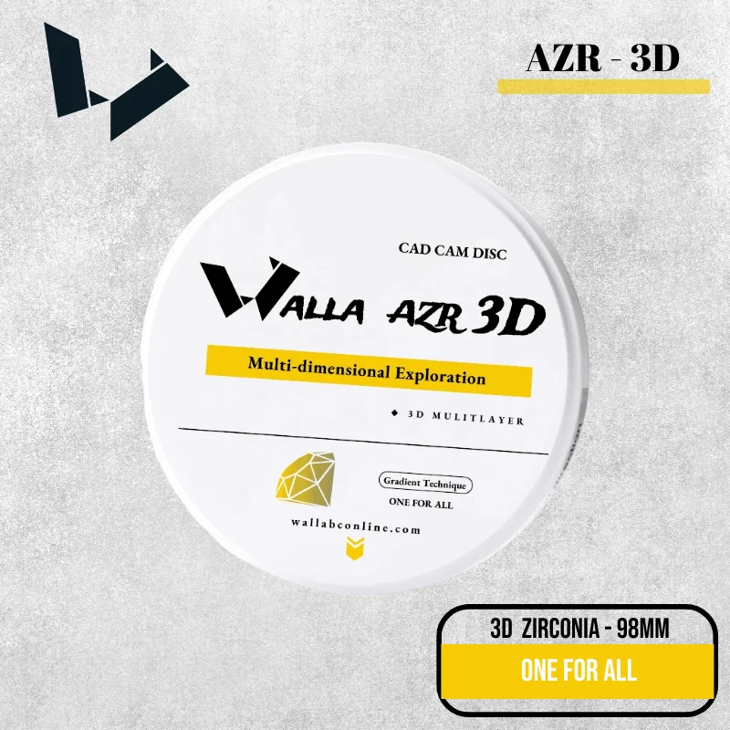 

AZR 3D Yttrium Stabilized Zirconia Bleach Shades Dental Lab Materials For Anterior Teeth Cad/Cam Roland Milling Machine