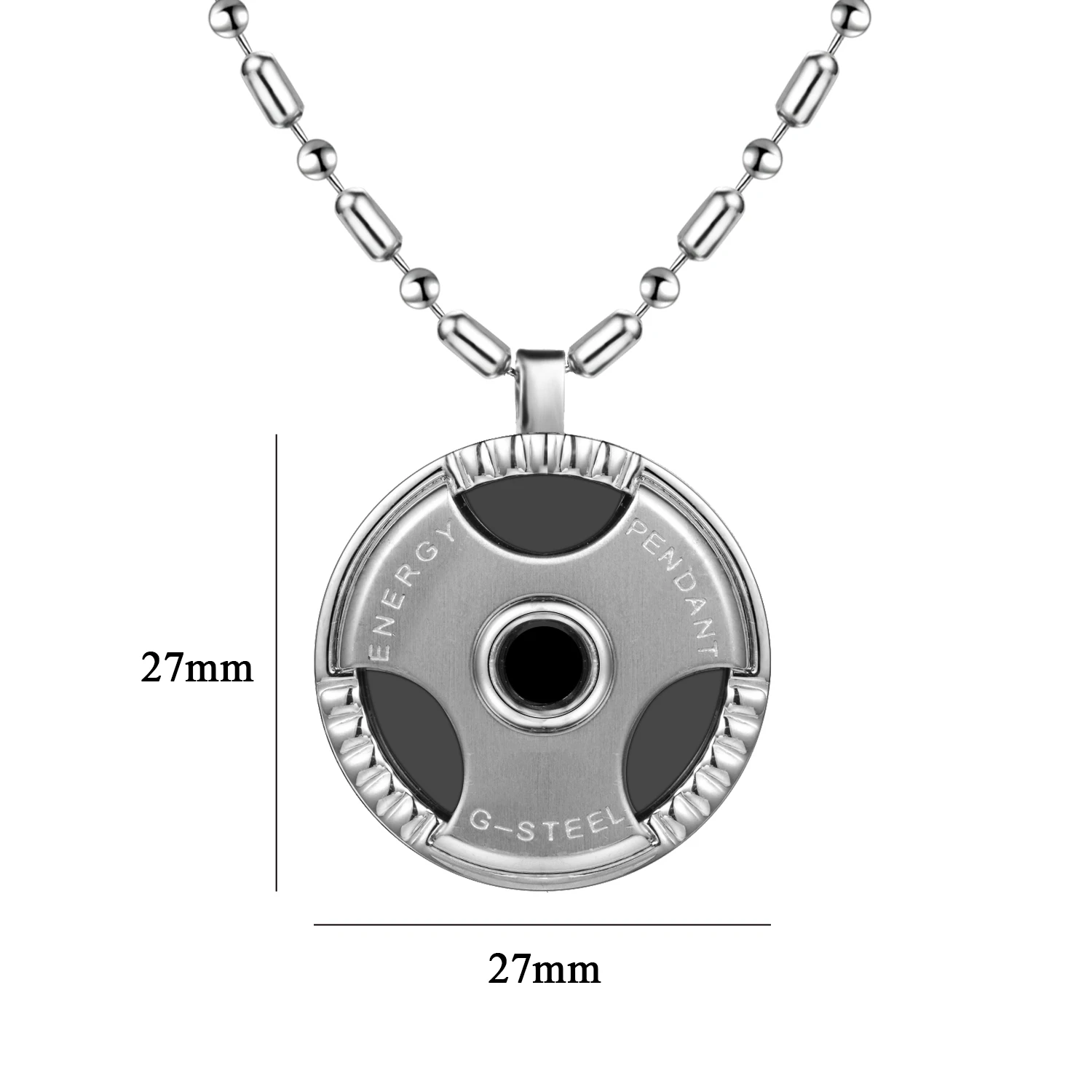 New In stainless steel Health Care Pendant Healing Round Necklace Pain Relieve Jewerly Gift Free Shipping