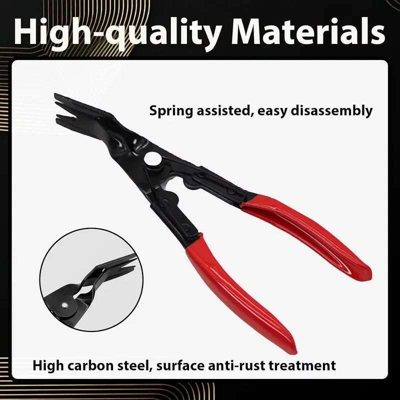 EE1 for Car Door Upholstery Trim Removal Tool with Interior Clip Plier Red Non-Slip Handle Dashboard Fastener Remover
