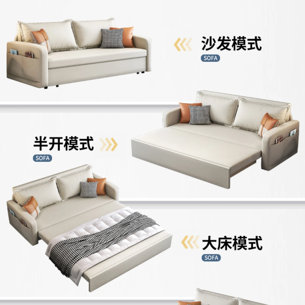 

Dual-purpose sofa bed folding simple lazy technology cloth can store multifunctional small-sized living room