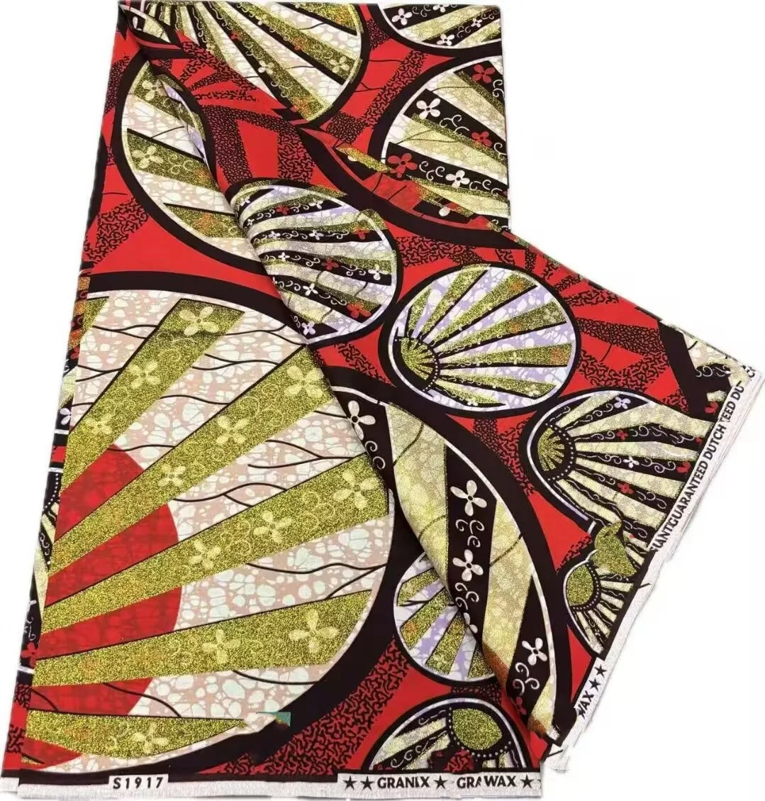 2026 New Style Nigeria Golden- Wax Print Fabric - High Quality African Wax Print Fabric for Patchwork, Clothing & DIY