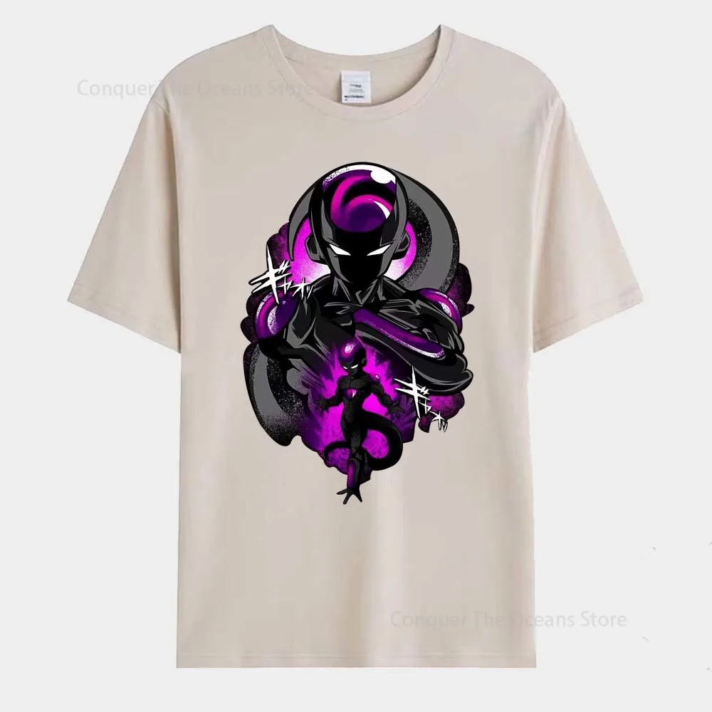 Japanese Anime Frieza Printed Men\'s T-Shirt Goku Short Sleeves CosplayT-Shirt Summer Casual Tees Streetwear O-neck Women\'s Tops