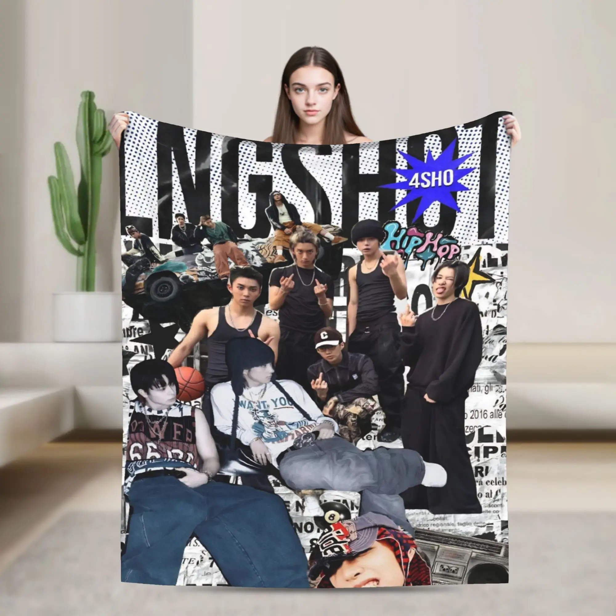 

Плед Kpop Group Lngshot: уютный, мягкий, для кровати, 50x60 дюймов, разные размеры, покрывало