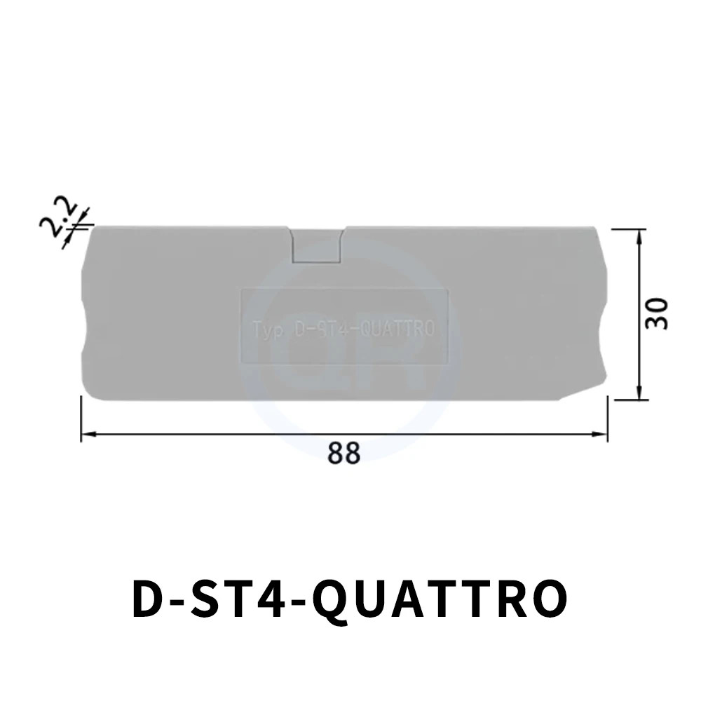 (5 pcs) D-ST4-QUATTRO/PT4-QUATTRO Baffle Two-in and Two-out Group Plate Spring Terminal Block Spacer