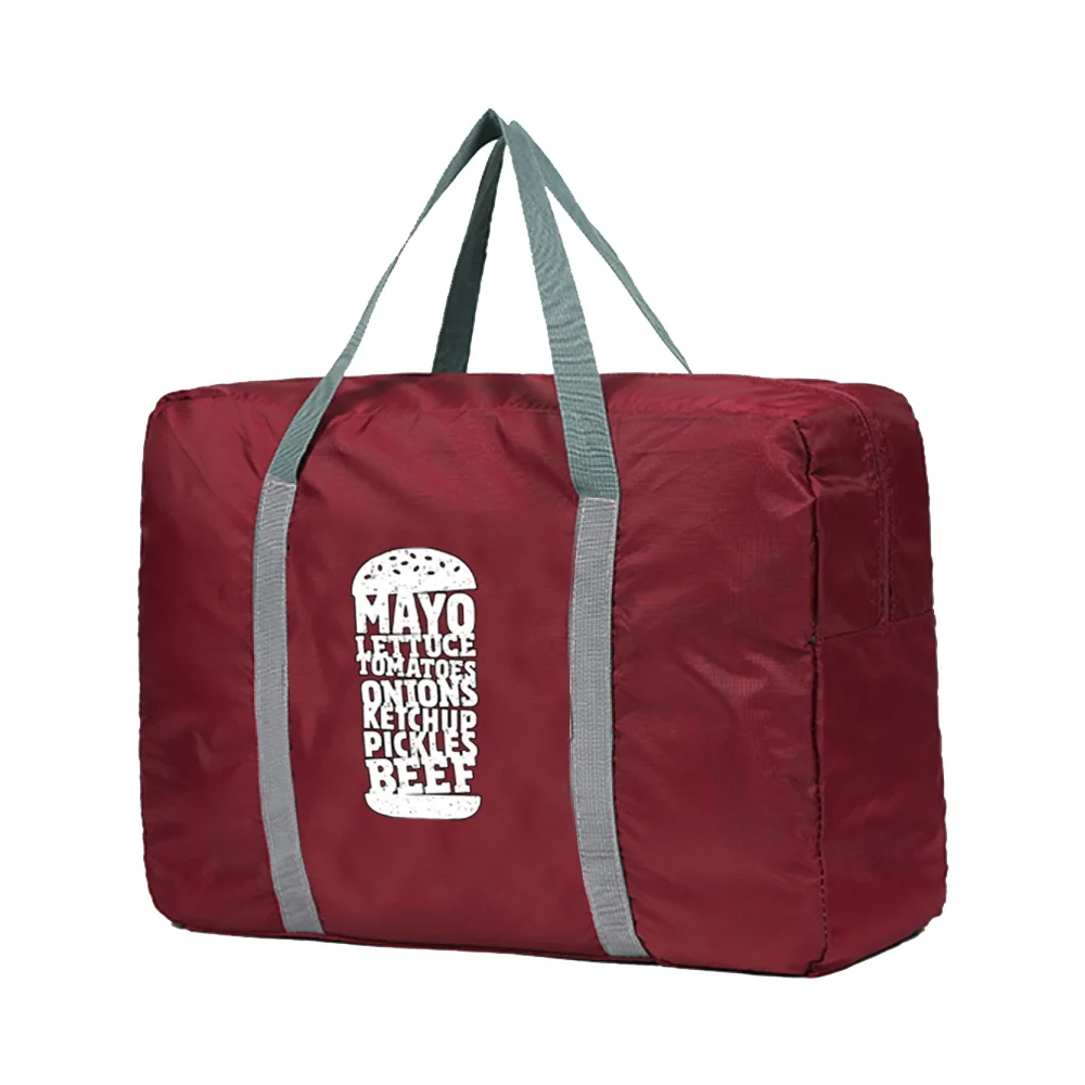 Dobrável sacos de viagem portátil roupas organizador bolsas femininas bolsa de bagagem vida citações impressão duffle saco viagem acessórios