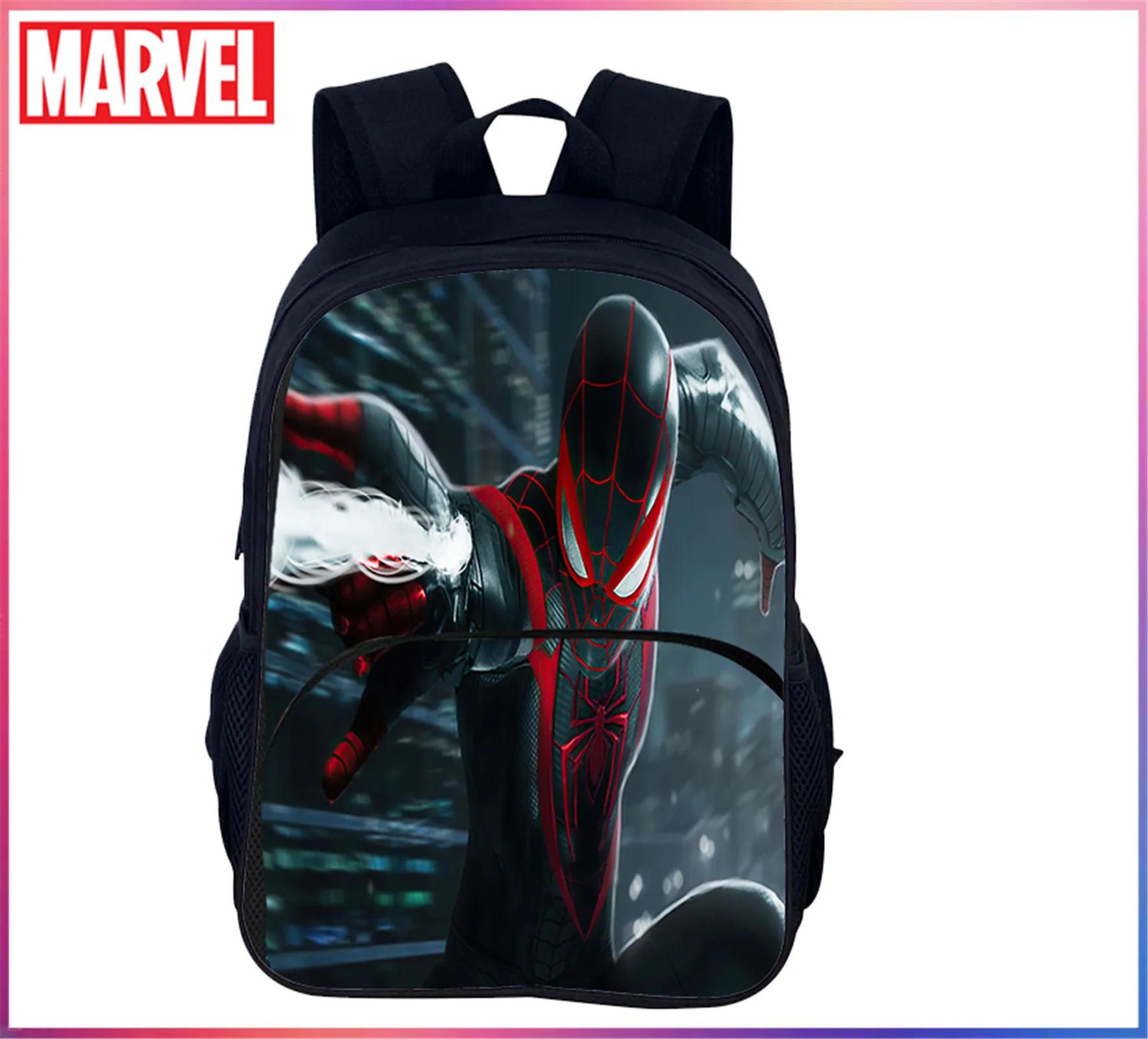 Unisex Children Spider-Man Multifunction Backpack-Large Capacity Daypack-Front Pocket School Bag for Girls