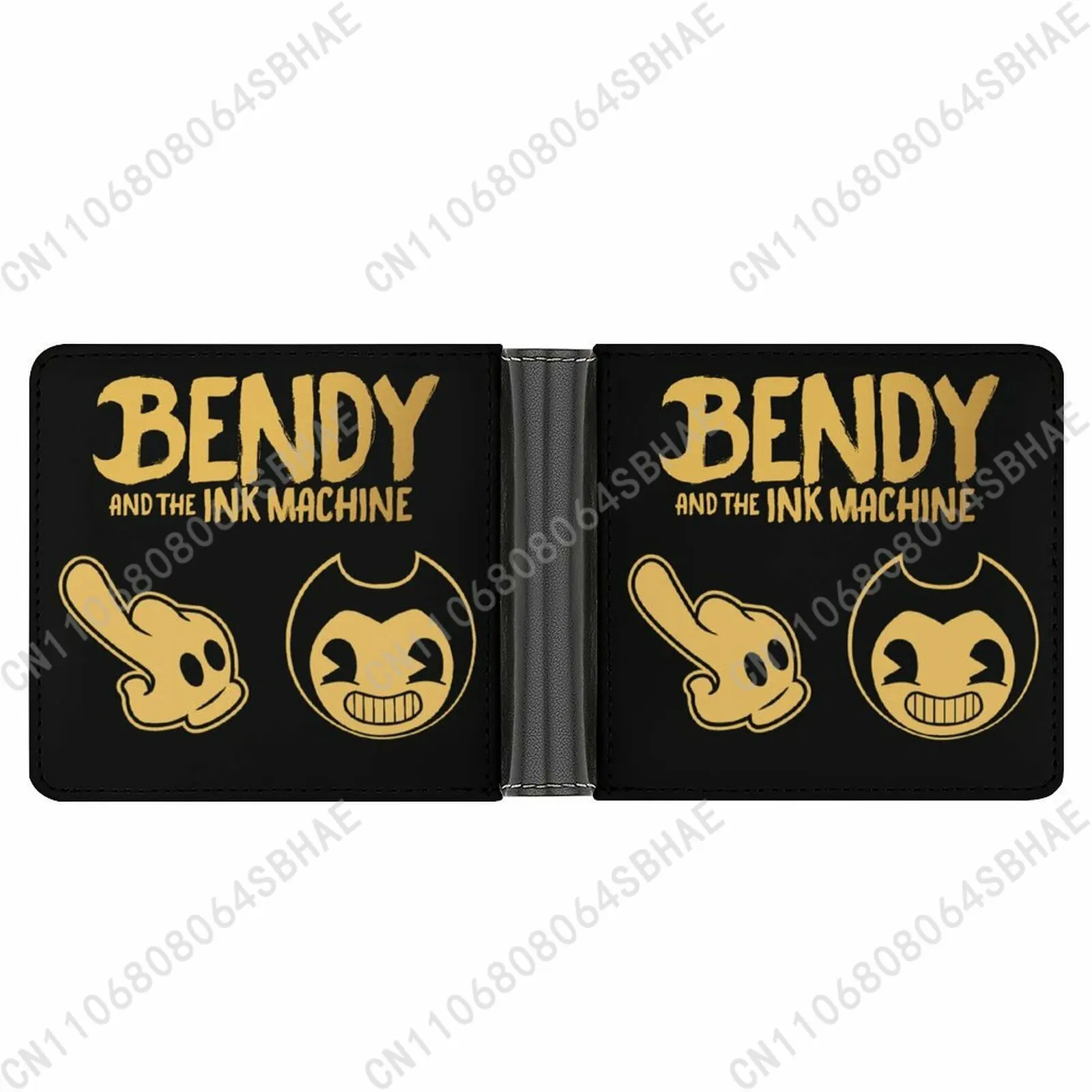 

B-Bendys Trendy T-The I-Inks M-Machine Leather Wallet Teenage Girls Boys Personalized Slim Credit Card Holder Small Purse School