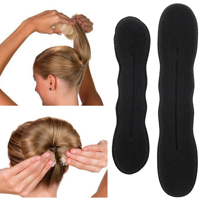 Soft Sponge Hair Roller Styling Twister Tool Black Bun Maker Hair Twist Wand Curler hair style Styling Magic Sponge Band