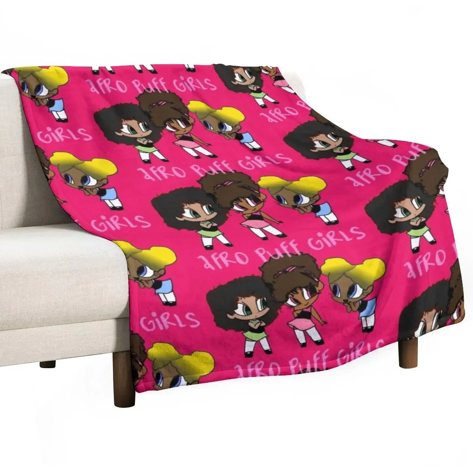 

Afro Puff Girls Throw Blanket warm for winter Blankets For Baby Picnic Blankets