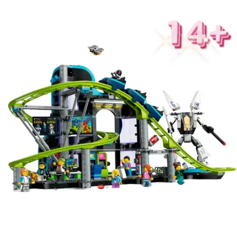 

986 шт. Робот World Roller Coaster Модель 60421 Moc Кирпичи Строительные блоки 986 шт. Наборы городских парков для детей Игрушки Рождественские подарки
