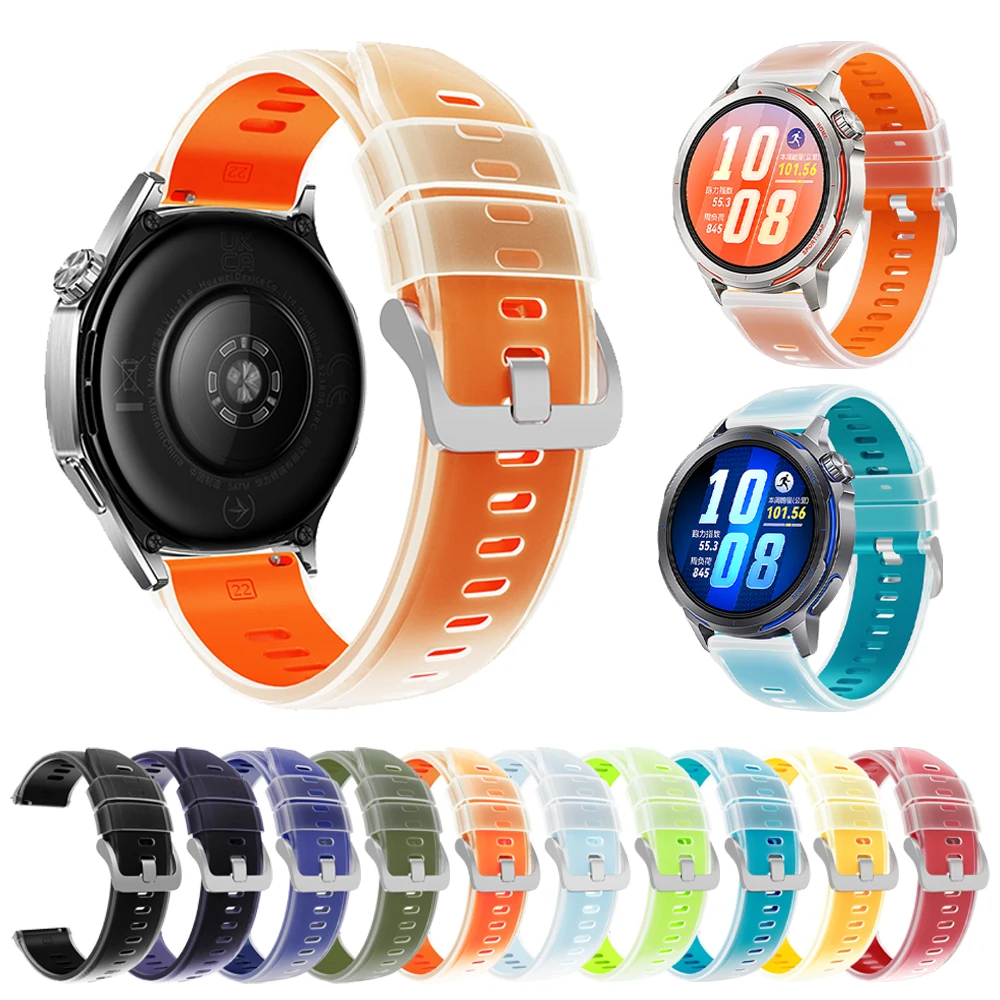 Für HUAWEI WATCH 5 46mm GT Runner 2 Silikonarmband Ersatz-Sportarmbänder für Huawei Watch GT 6 Pro GT6 GT5 GT4 22mm Armbänder