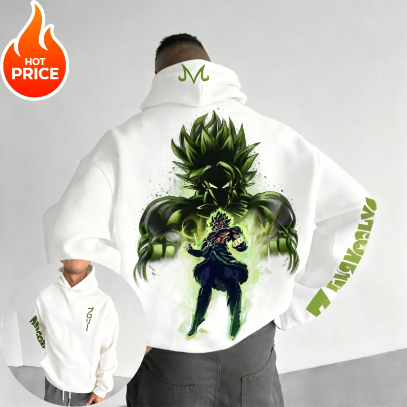 Dragon Ball Super Saiyan Broly 2026 Harajuku Streetwear Mannen Vintage Hoodie Winter Vrouwen Oversized Sweatshirt Met Capuchon Lange Mouw