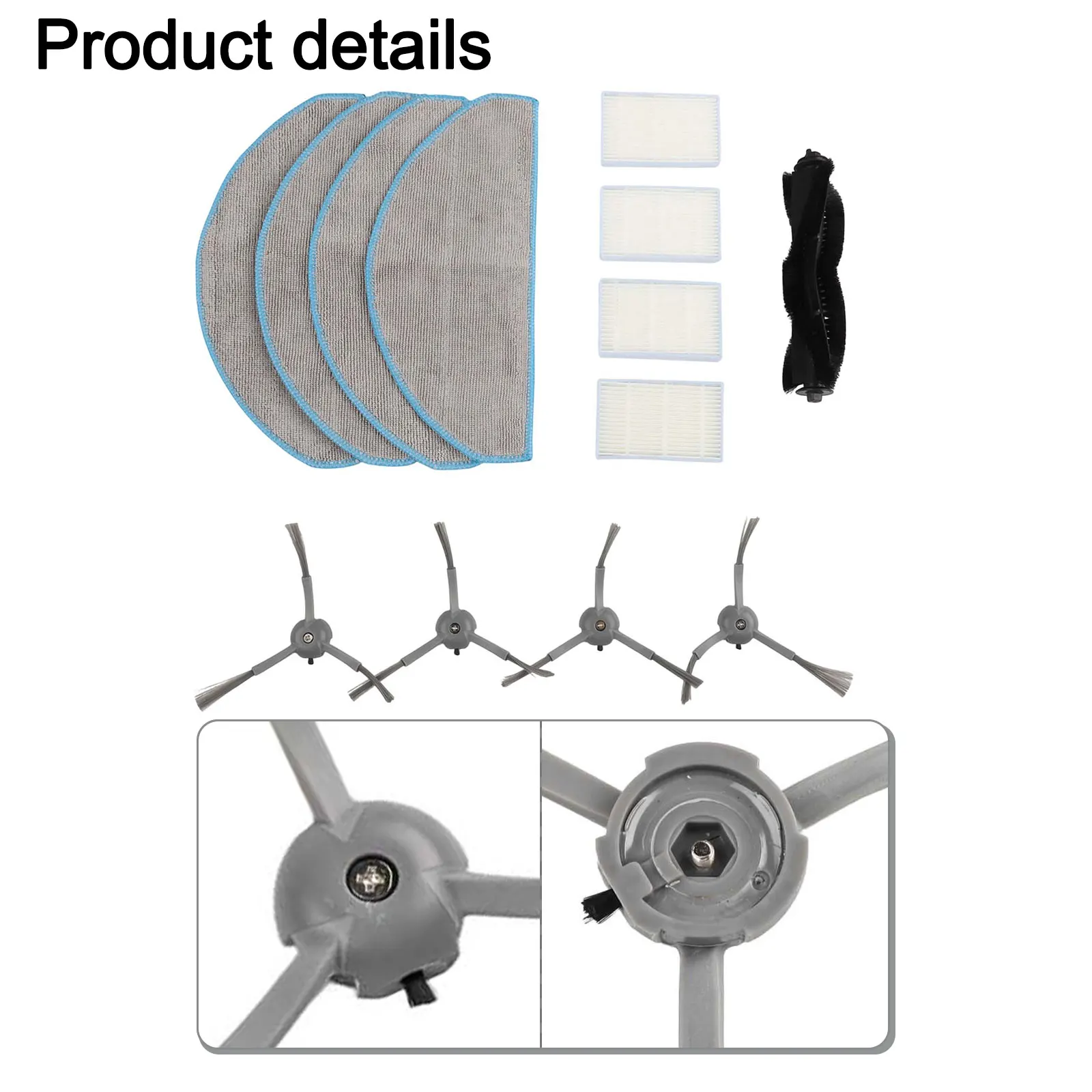For Roidmi Eve For Rook S For Lydsto R1D Edge Vacuum Main Side Brush Filter Mop Cloth Kit Replacement Parts Accessories