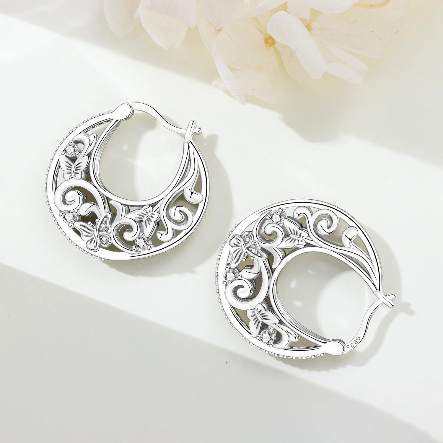 Natürliche Elemente 925 Sterling Silber Marienkäfer-Ohrringe Feiner Schmuck für Damen Geburtstagsgeschenke 2026 – Detail 34