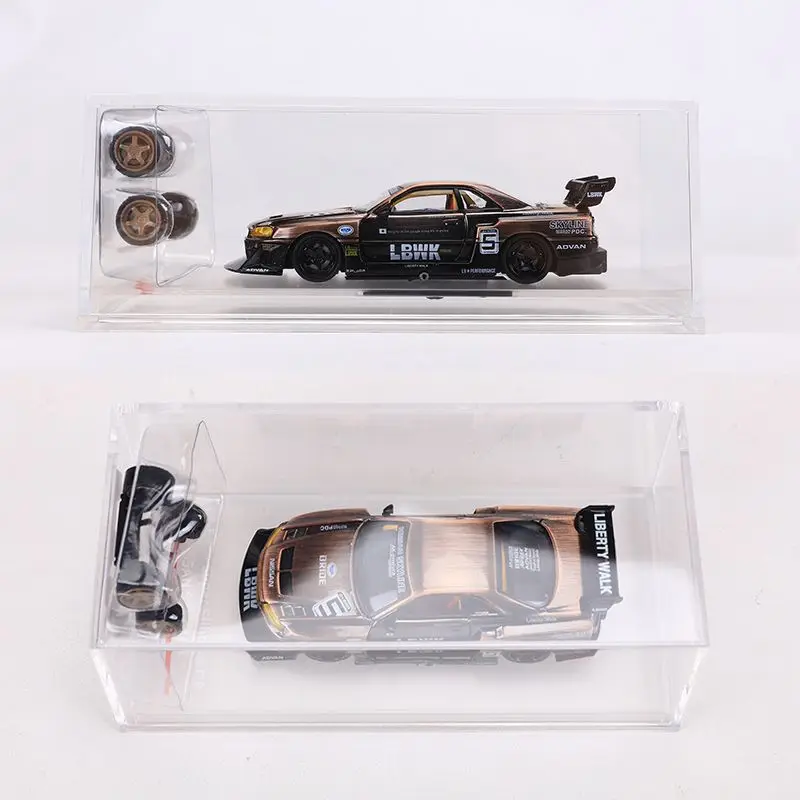 다이캐스트 CM 1:64 체중계 닛산 스카이라인 스카이라인 R34 개조 합금 자동차 모델, 수집용 장난감 선물, 기념품 전시 장식품