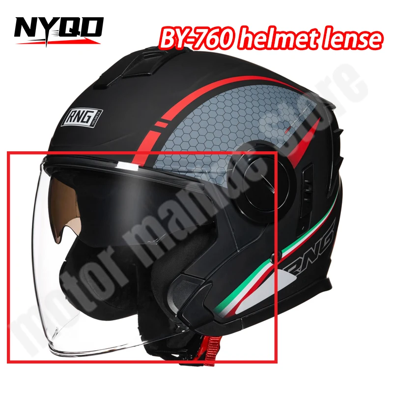 

Линза для мотошлема RNG: легкий визор для внедорожного шлема 3/4 (полушлема), для электровелосипедов и мотокросса