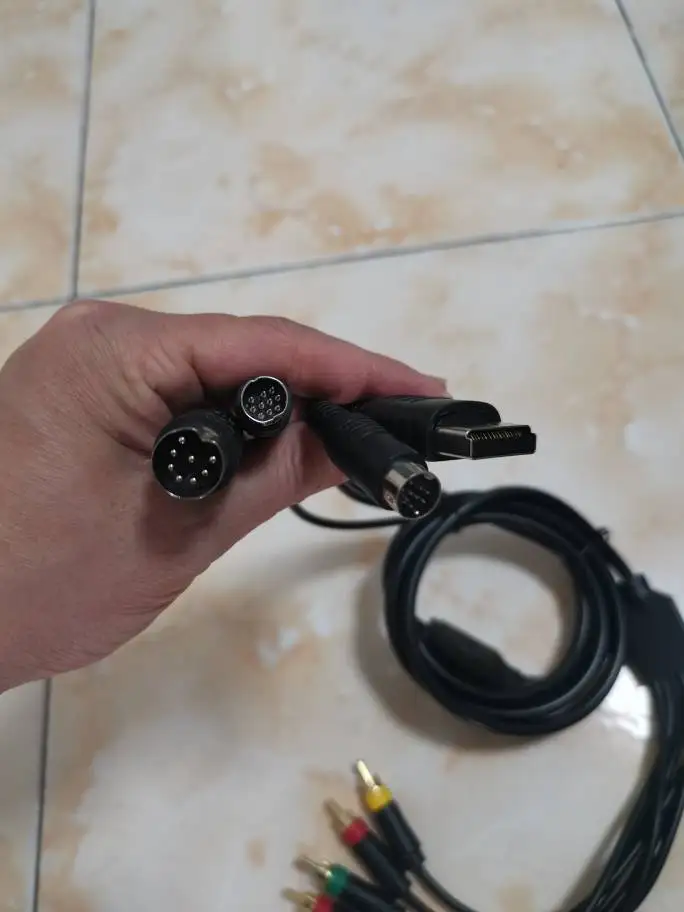Cable de repuesto RGBS/RGB 4 en 1 para Sega MD1/ MD2 para consola de juegos SS/ DC Dreamcast