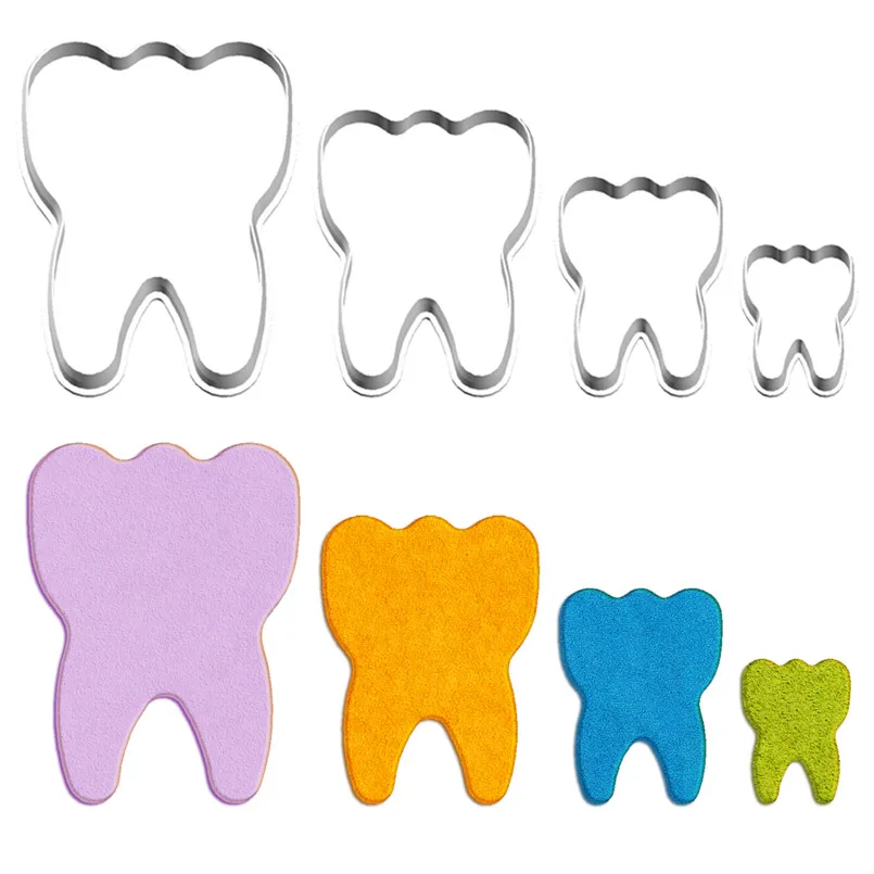 

Four Specifications Cute Cartoon Figure,Big Teeth,Plastic Molds,Cake Fondant Tools,Cookie Sushi And Fruits Cutters
