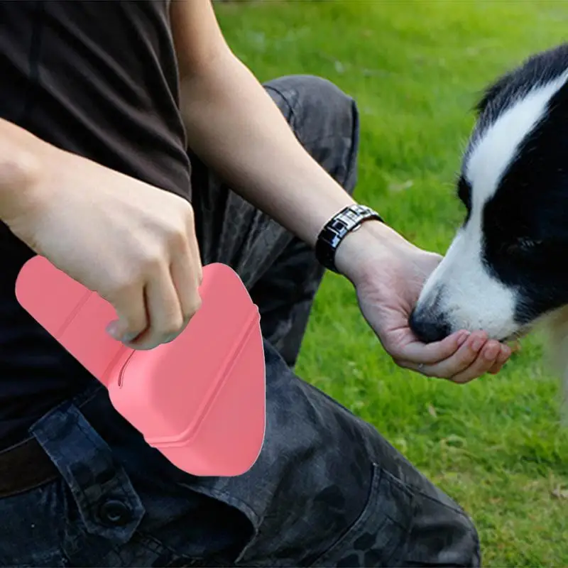 Portable Dog Treat Bag Silicone Treat Bag Fanny Pack Dog Training With Waist Clip For Pet Snacks Dog Walk Leash