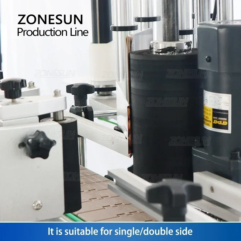 ZONESUN ZS-FAL180X4 Automatic 4 Diving Heads Magnetic Pump Liquid Filling Capping Labeling Machine Round Bottle Production Line