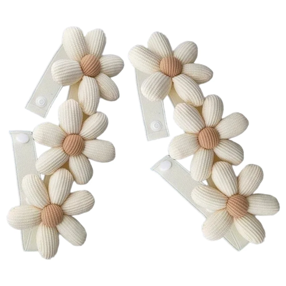 

2Pcs Bohemian Flower Curtain Tiebacks Sunflower Decorative Buckles Beige for Bedroom Living Room Window Drapery Holdbacks Rope