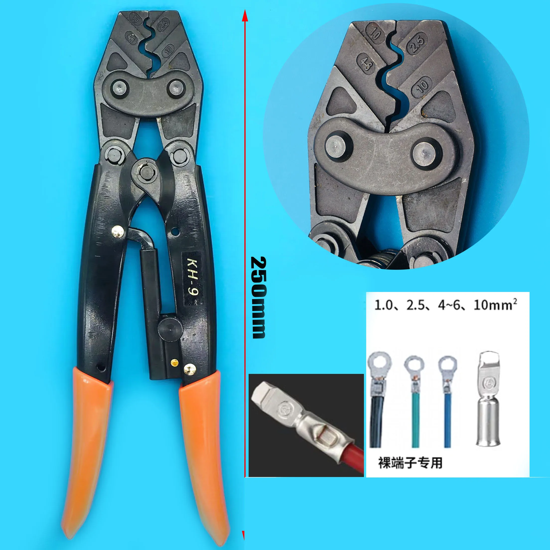 1.0-10mm² Cable Battery Lug For Anderson Plug Crimping Crimper Tool Terminal Crimping Tools Pliers Rachet Crimping Pliers