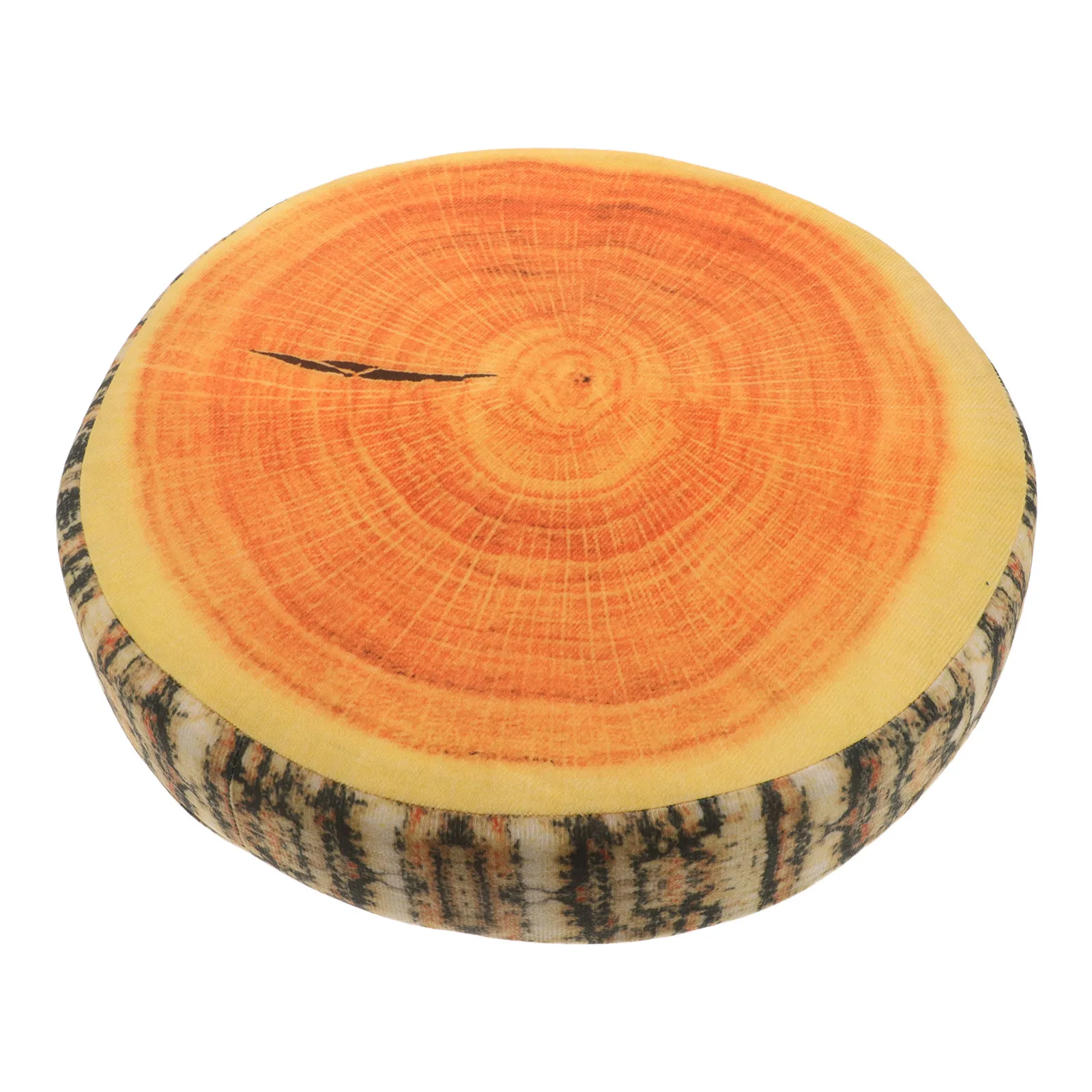Realistic Tree Stump Cushion 13.8 Inch Decorative Round Log Pillow Sofa Floor Seat Pad Soft Simulation Wood Slice Throw Pillow