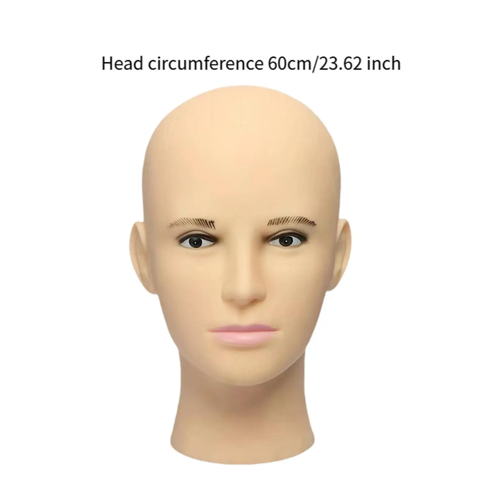 Male Bald Mannequin Head,Wig Display Head,Multipurpose,Hat Helmet Glasses Dispaly for Wig Making Styling Wig Holder