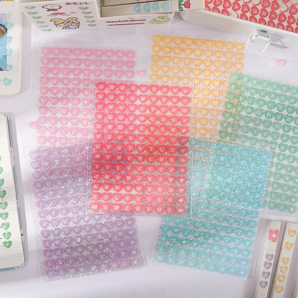 Stationery Sticker Keyboard Stickers Hand Account Sticker Handbook Decoration Stickers Heart Symbol Series Laser Sticker