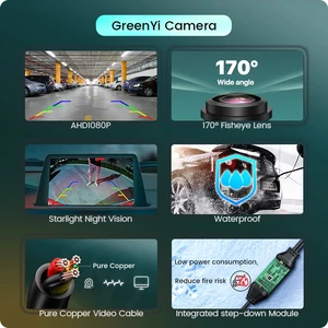 Greenyi-Rear Vision Camera Adjustable car, 360 °, AHD, 1920x1080, mini side, front, backup, 170 ° Fisheye Lens, night vision, reverse vehicle 6 Main Sales Kit Camera 360 CAR - №6