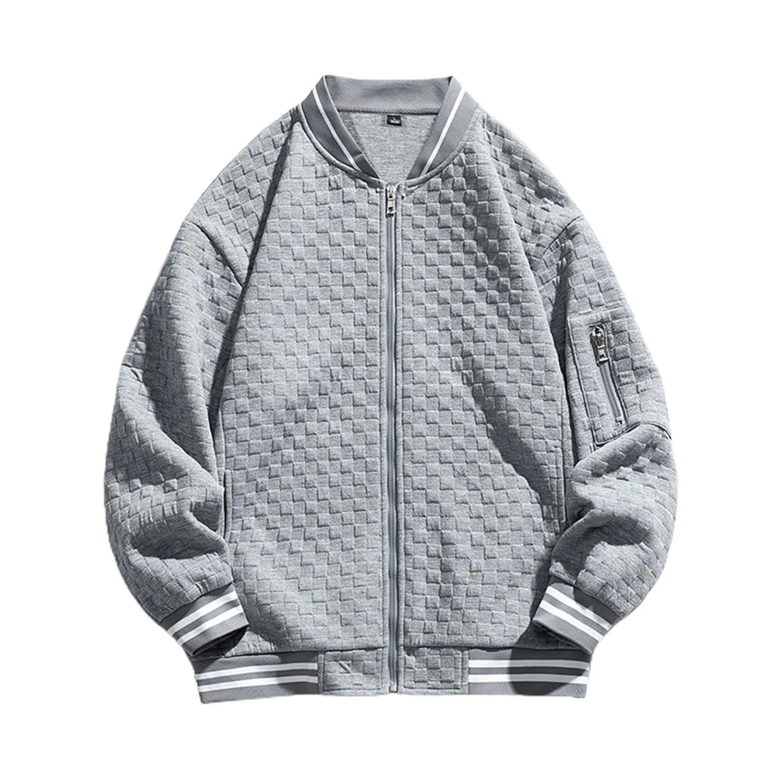 

Мужская Легкая повседневная куртка, модная куртка на молнии, шерстяное пальто