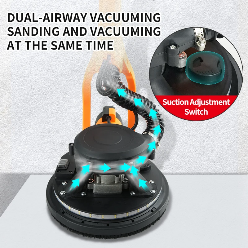 220v Wall Sander Tools Electric Wall Putty Sander Folding Large Handle with Light  for Sale Electric Sander view 5