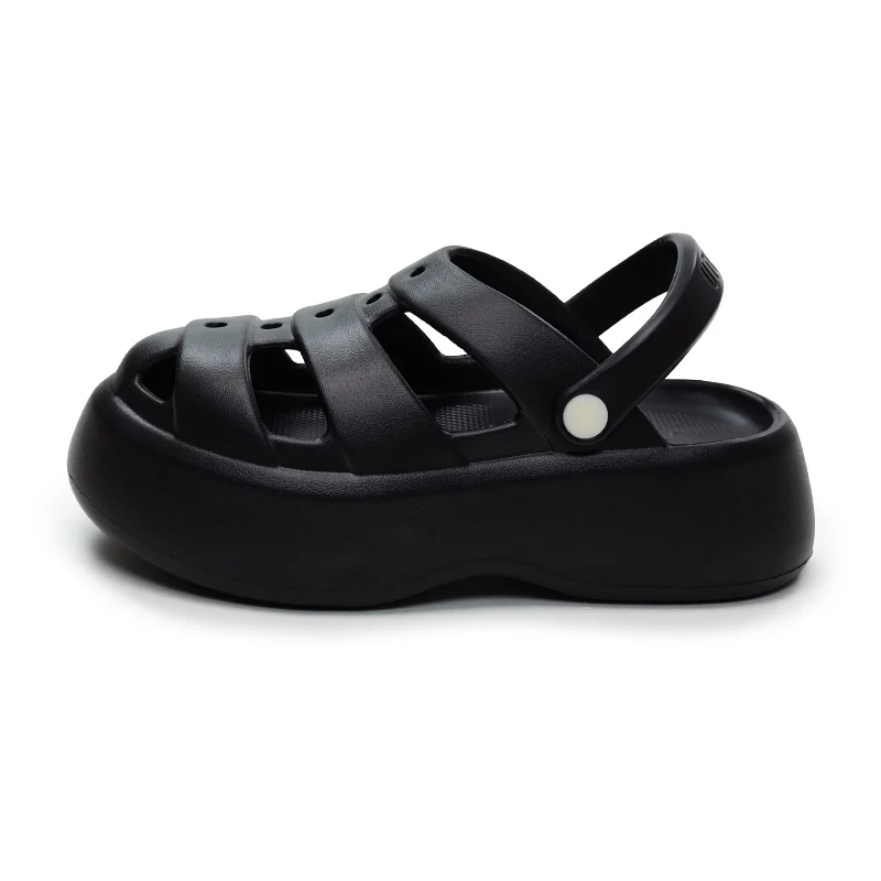 UTUNE-Astronomy student female flat bottomed Roman sandals, soft cross sandals, thick soles, summer, new, 2024