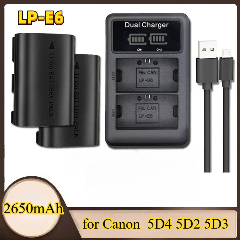 2650Mah LP-E6 Camer… - image