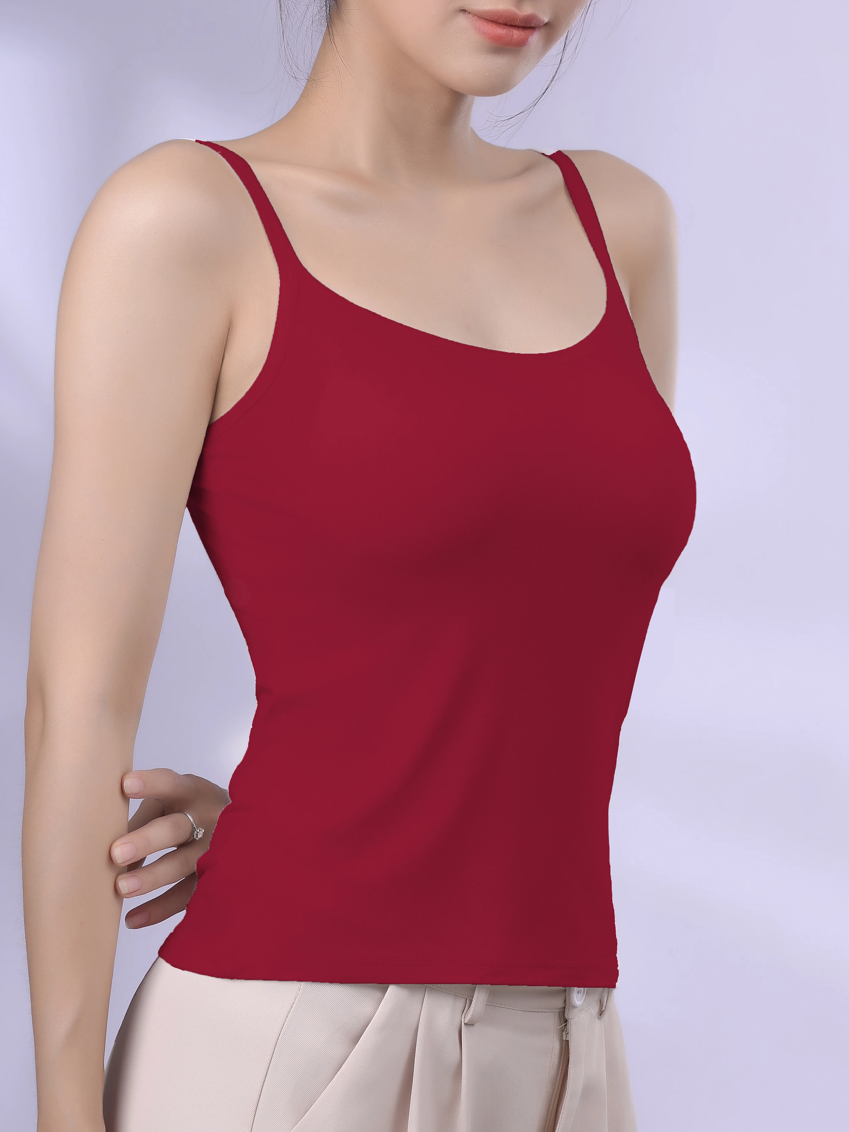 5 Stück Leibchen-Tops für Damen, gepolsterte Unterhemden für Damen, weiße Leibchen-Tops, Damen-Unterhemd-Tanktops, Unterhemden für Damen