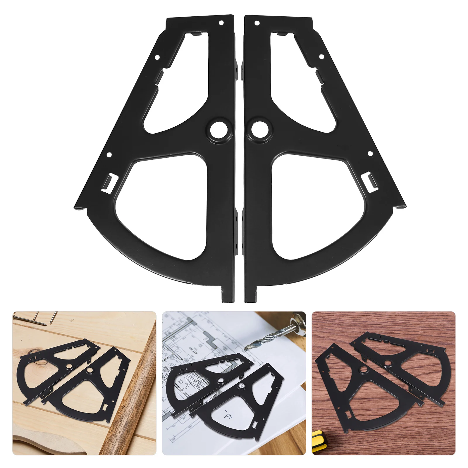 

2pcs Flip Cabinet Heavy-Duty Black Single Layer Iron Hardware For Shoe Drawer Assembly Drawer Flip Frames Concealed Cabinet