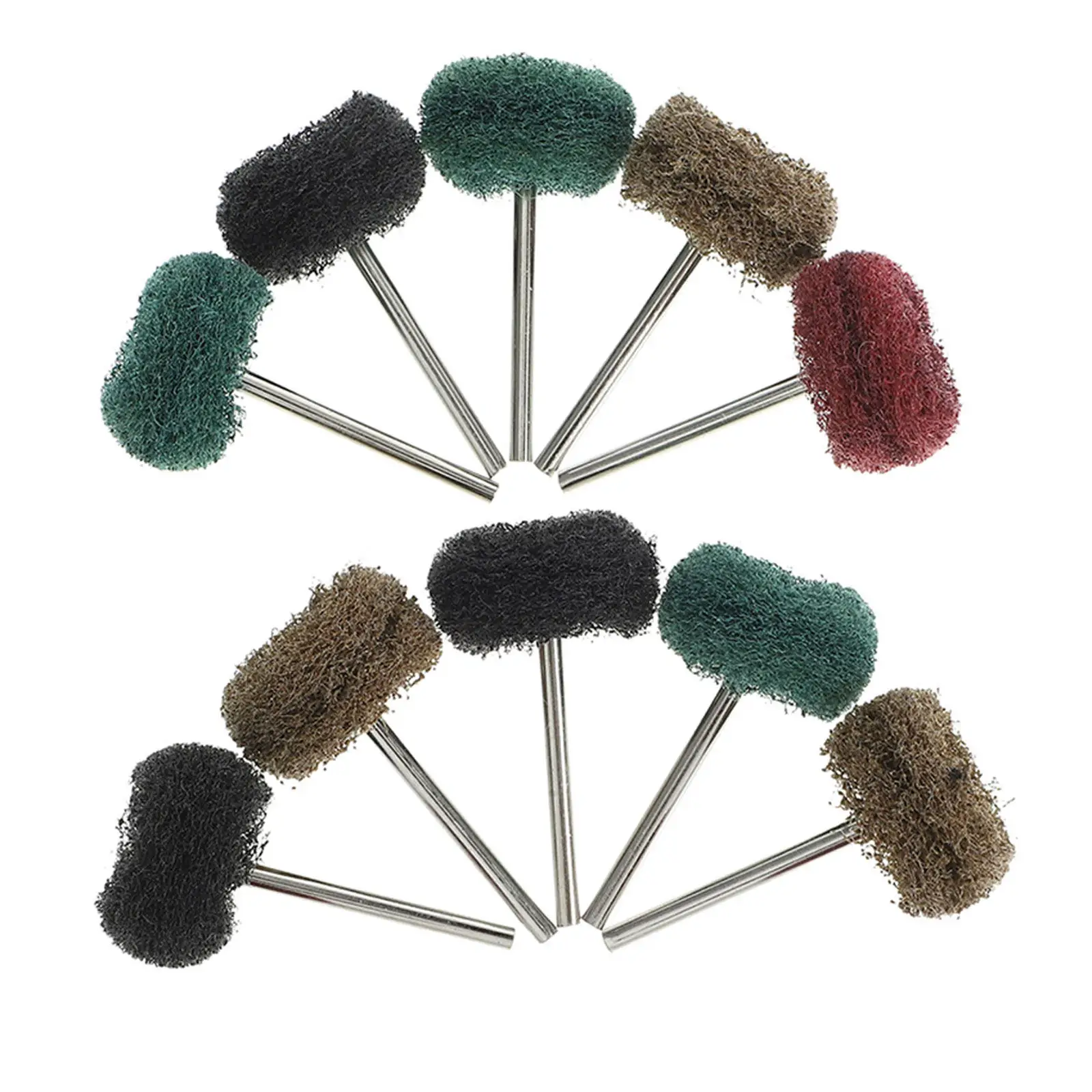 24Pcs Drill Polishing Disc Refill Nylon Fiber Scouring Pad 3Mm Shaft Abrasive Polishing Wheel for Rotary Tool Metal Plastic view 3