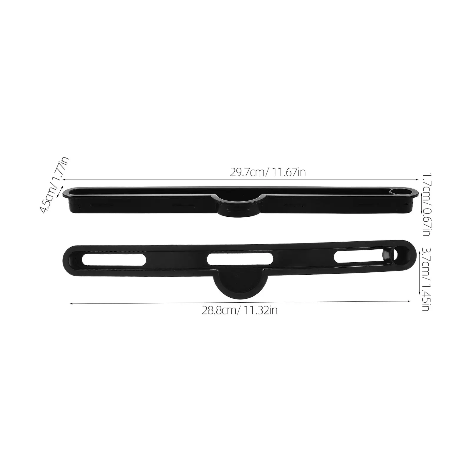 Black Plastic Folding Table Slot Rail Portable Desk Slot Tablet Groove Lap Table Phone Docking Groove Replacement Parts Office