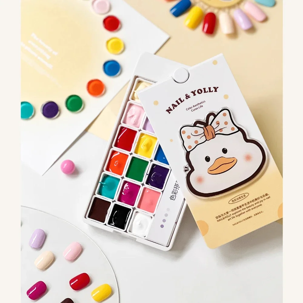 18-Farben Solid Cream Nail Art Gel Set Semi Permanent Colorful Soak Off UV/LED Polish Gel Pat Painting Gel Nagellack Maniküre