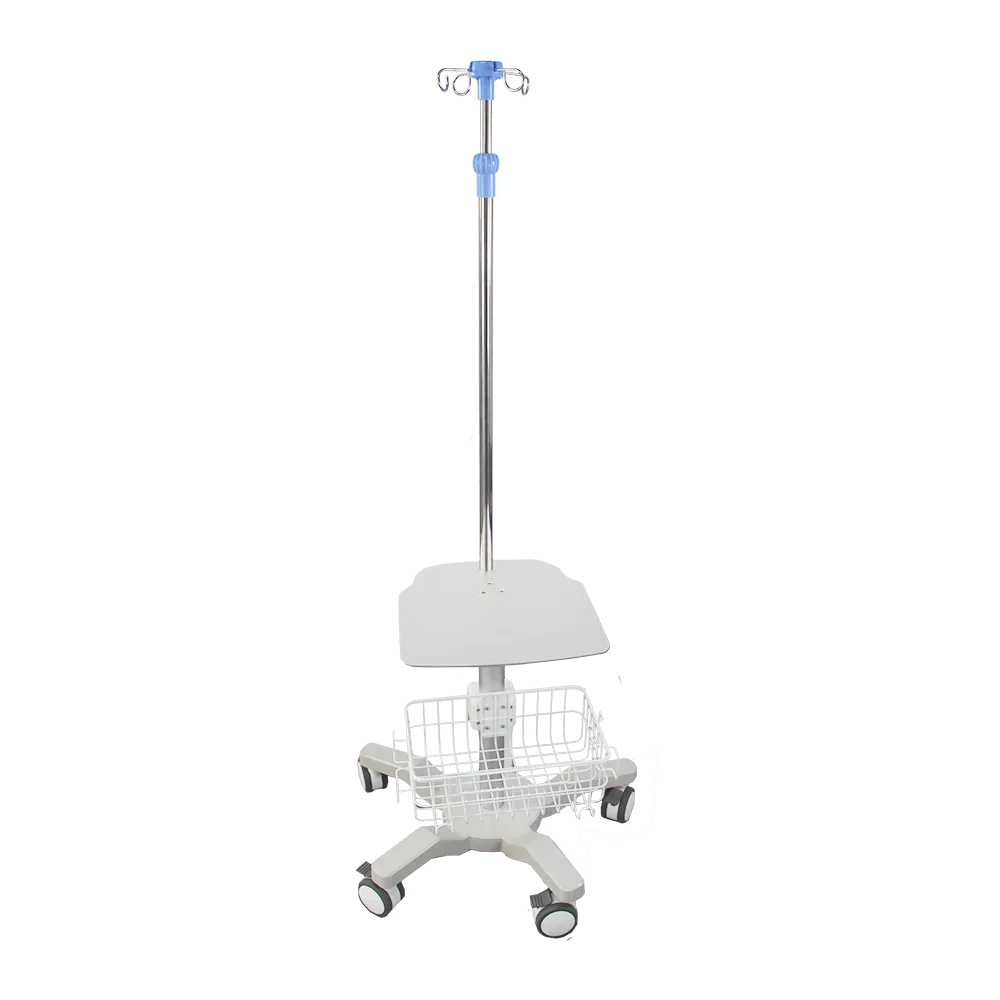 Hochwertiger, höhenverstellbarer mobiler Trolley, Krankenhausausrüstung, Tablett, medizinischer Wagen