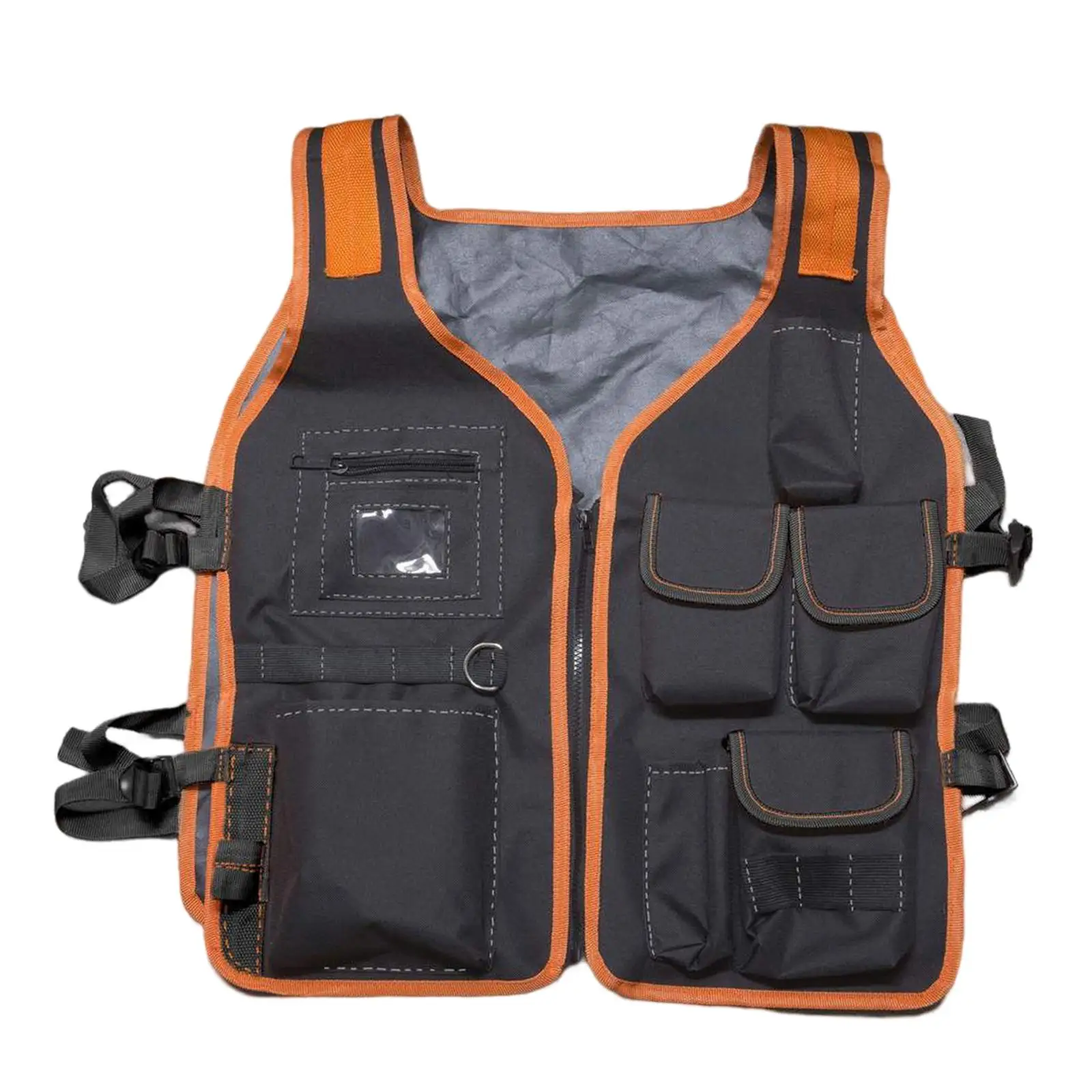 Heavy Duty Multi Pockets Vest Storage Tool Bag Organizer Work Vest for Men with Oxford Cloth for Construction Maintenance Tools