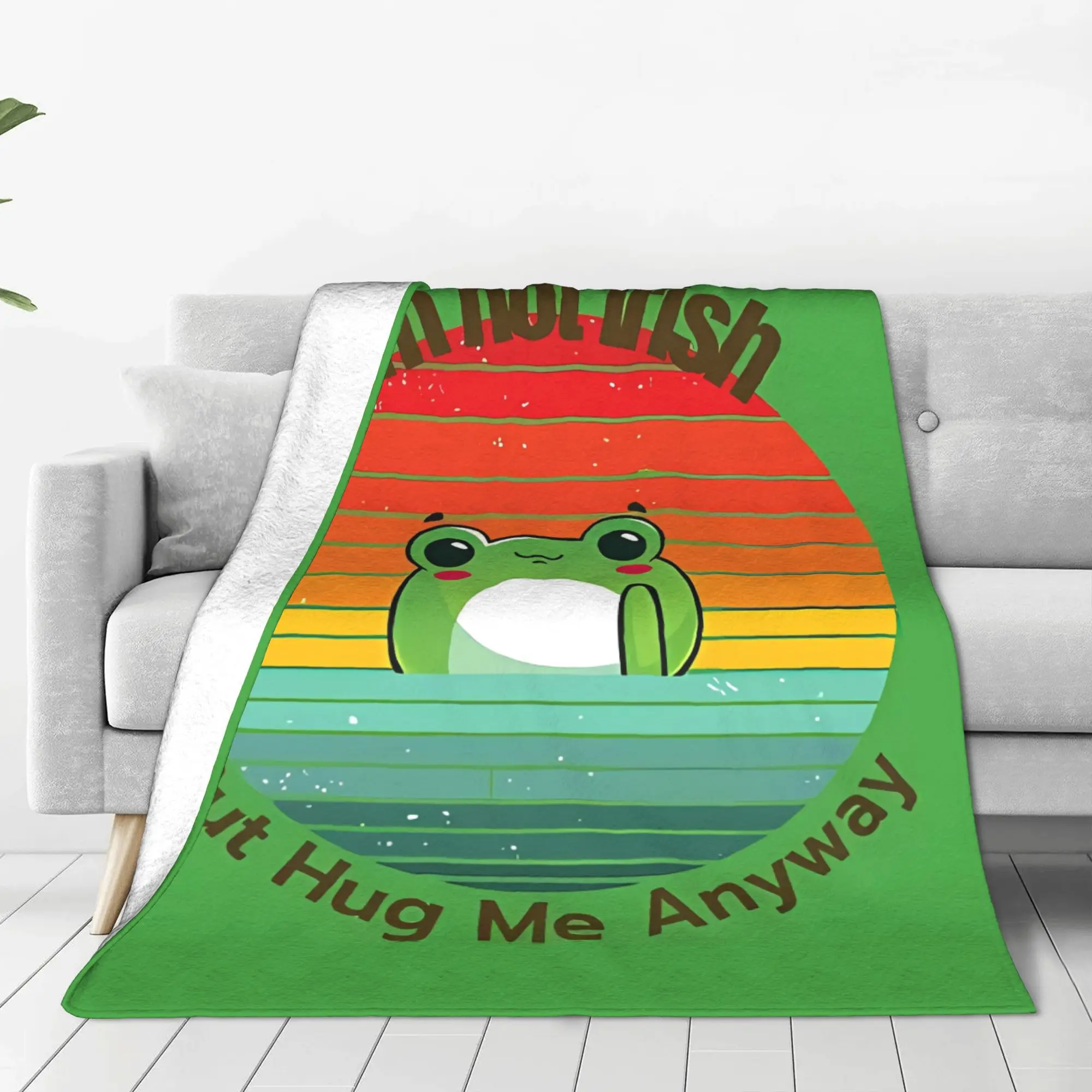 1PC Home Cutecore I'm Not Irish, But Hug Me Anyway St Patricks Day Blanket Super Cosy Plush Home Living Room Sofa Halloween