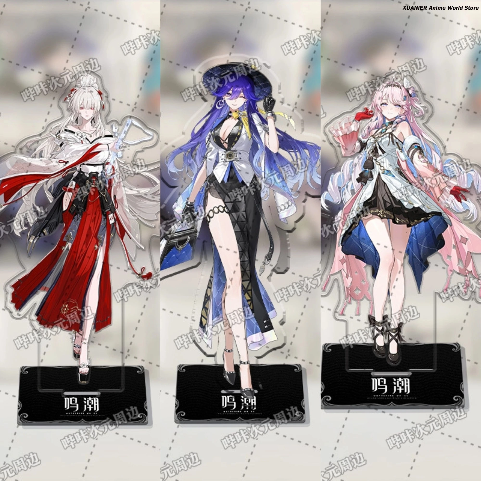 Game Wuthering Waves LUCILLA Denia Hiyuki 17CM Acrylic Desktop Ornament Anime Stand Figure Model Cosplay Large Tabletop Deco