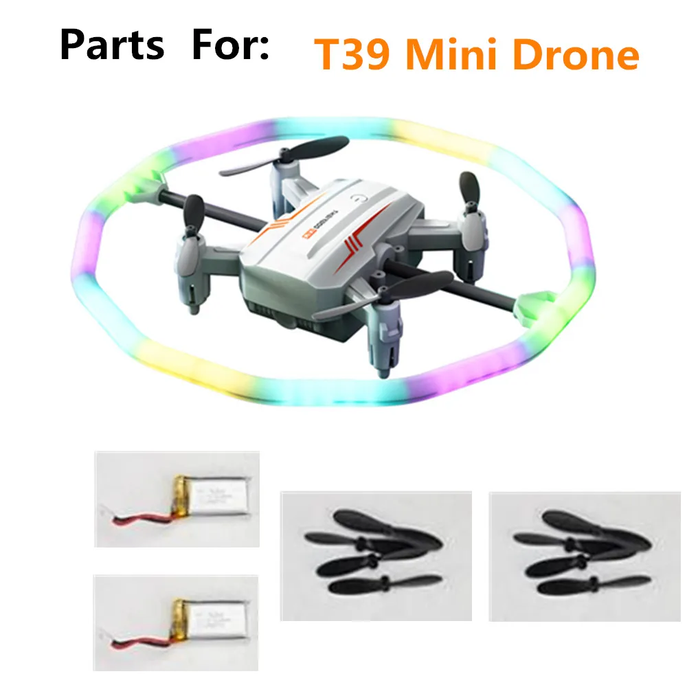 Accesorios de batería de Mini Dron T39, hoja de hélice, Mini piezas de repuesto originales T39, accesorios de Mini Dron